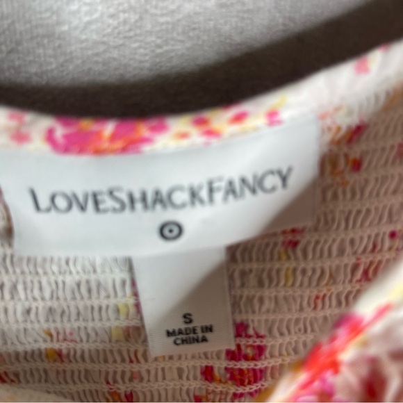 LoveShackFancy x Target Cosette Floral Ruffle Midi Dress In White Women's Sz S - Picture 7 of 8